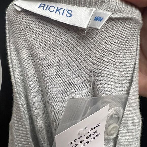 Ricki's Button Front Cardigan Grey - Picture 4 of 6